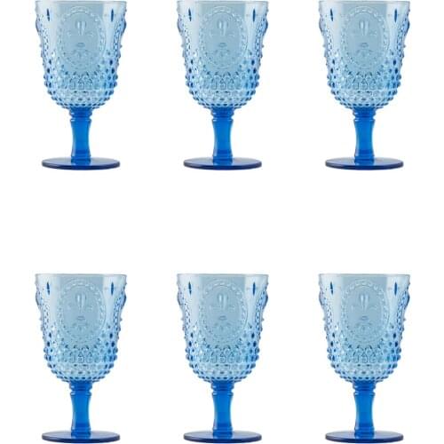 EWs Acrylic Blue Footed Cup 3 Cup + 3 Cup Gift