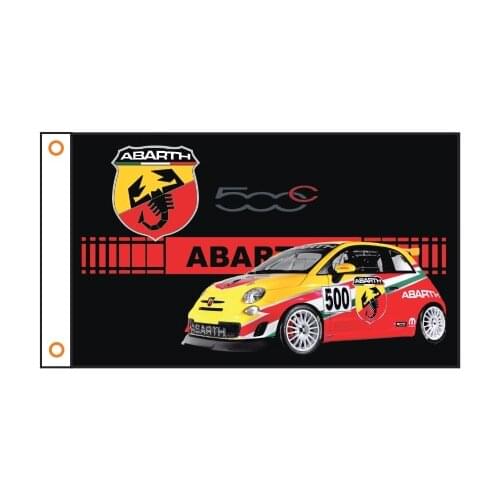 Car flag custom flag Fiat Abarth banner 3x5ft 100% Polyester 102