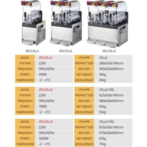 Commercial snow melting machine stainless steel slush machine juice smoothie machine snow rong machine single cylinder