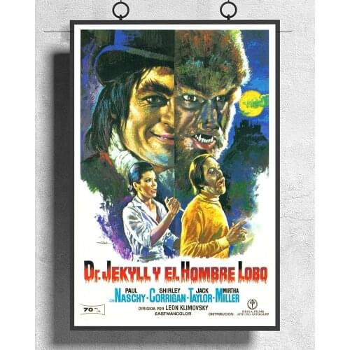 L278 Dr Jekyll Vs Werewolf (Doctor Jekyll y el Hombre Lobo) Movie (1972) Silk Fabric Poster Art Decor Indoor Painting Gift