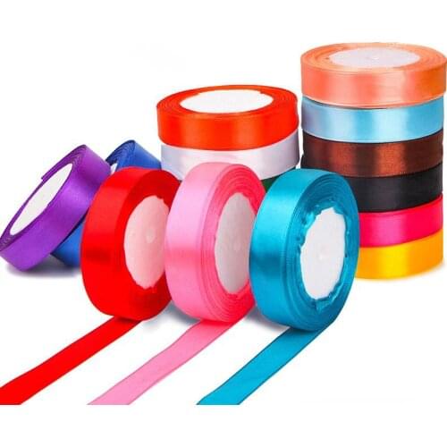 22meters/Roll 25mm Satin Ribbons Wedding Birthday Party Gift Wrapping Christmas Halloween Festival Supplies DIY Crafts Ribbon
