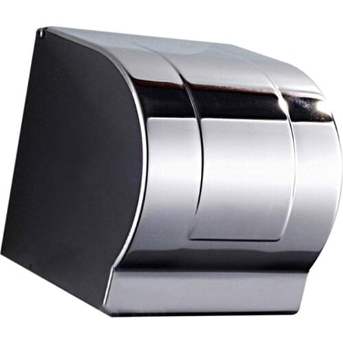 Wall Mounted Stainless Steel Bathroom Toilet Paper Holder Roll Paper Towel Dispenser with Srews, Polished Chrome, Silver