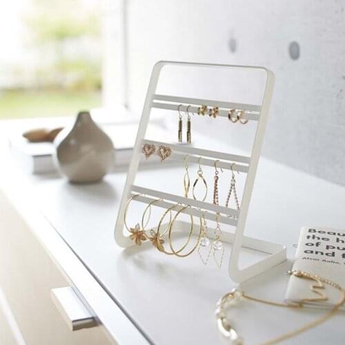 Nordic 3 Tiers Jewelry Earrings Storage Rack Desktop Necklace Bracket Watch Display Stand Rings Holder Shelves Home Decor Hanger