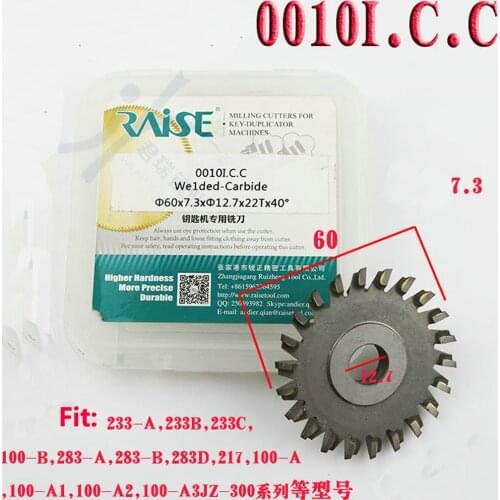Original Raise Tungsten Steel Double Angle Cutter 0010CC.C Milling Cutter for WenXing Key Machine 233-A,233B,100-B,100-A,100-A1
