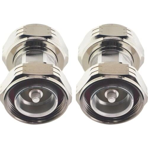 2 pcs L29 7/16 DIN Male Plug to Female Jack Adapter Converter 7/16 DIN Adaptor for Communication Network