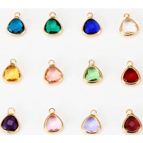 20PCS Charm 12 Colors Crystal Pendant Dangle Jewelry For DIY Necklace&Bracelet&Earrings Jewelry