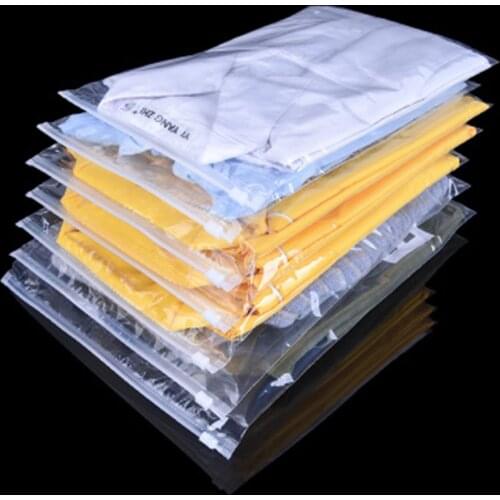 50Pcs Clear Plastic Travel Storage Bag Slide Zipper With Vent Clothes Underwear Tshirt Packaging Pack Pouches Resealable