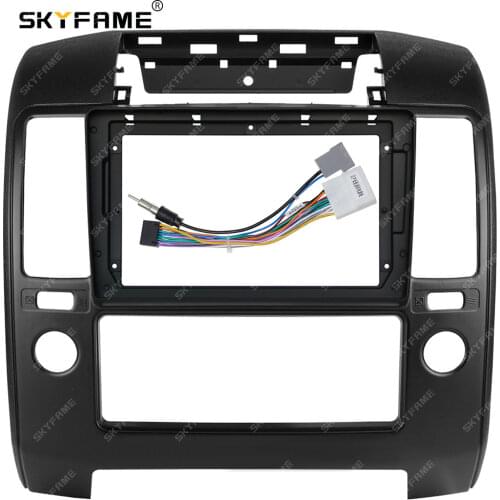 SKYFAME Car Frame Cable For NISSAN NAVARA 2006-2012 NWARA D40 Screen Dask Kit Fascia Frame