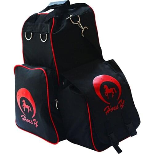 Equestrian Bag Oxford Horse Riding Boots and Helmet Bag Waterproof Backpack