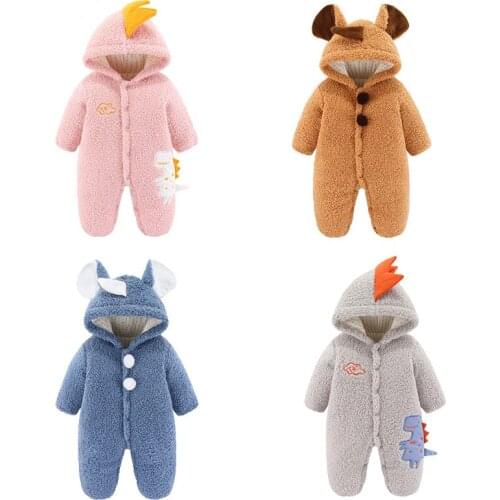 Thermal Baby Rompers Fleece Cotton Padded Newborn Baby Snowsuit Jumpsuits Toddler Boys Girls Outfits Winter Clothes For Kids