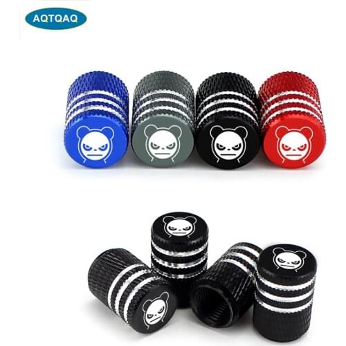 4Pcs/Set Universal Cartoon Alu-alloy Tire Valve Caps for Car Truck Motorcycle Bicycle Valve Stem Cover Tire Accessorie