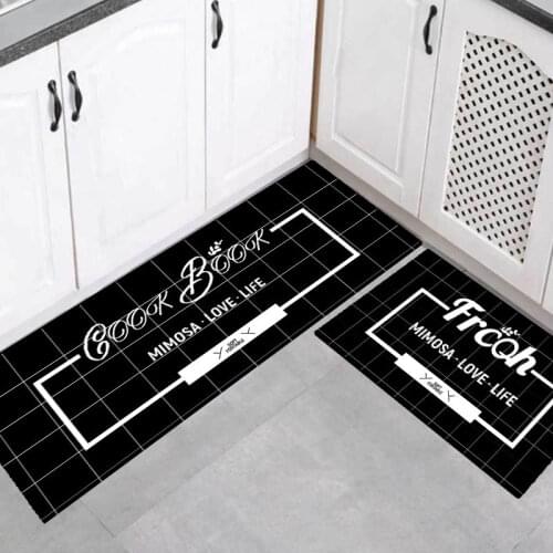 Waterproof Oilproof Kitchen Mat Antislip Bath Mat Soft Bedroom Floor Mat Living Room Carpet Doormat Kitchen Rug