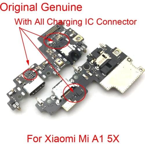 Original For Xiaomi Mi A1 / Mi 5X USB Charging Dock Port Charger Connector Board + Mic Microphone Autio Jack