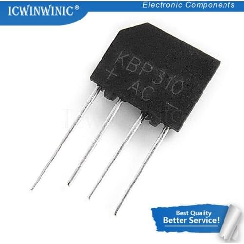 10piece KBP310 1000V ZIP 3A bridge rectifier New original In Stock