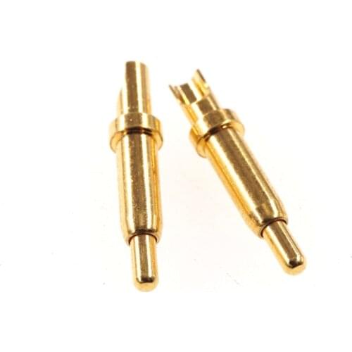 10 pcs Wire Solder Pogo Pin Connector AWG 28 to 16 Gauge 1600027-2 Spring Load Header Male 3A 3.0x14.5 Gold plate High current