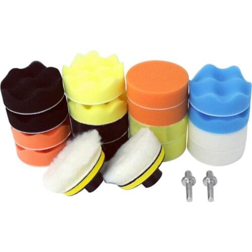 22Pcs 3 Inch Car Foam Drill Polishing Pads Kit Auto Buffing Sponges Polisher