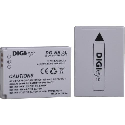 2x 1200mAh NB-5L NB5L NB 5L Battery for Canon PowerShot S100 S110 SD790 SD850 SD870 SD880 IS SX200 IS SX210 IS SX220 IS SX230 HS