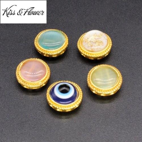 KISS&FLOWER AC44 Cloisonne Fine DIY Jewelry Making Accessories Findings Fittings Bracelet Necklace Looses Eye Spacer Beads 1PC