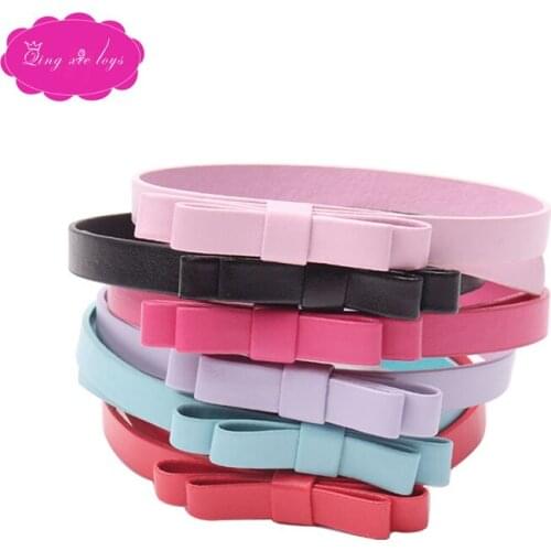 18 inch Girls doll accessories dress belt American newborn bow belt Baby toys fit 43 cm baby dolls c189