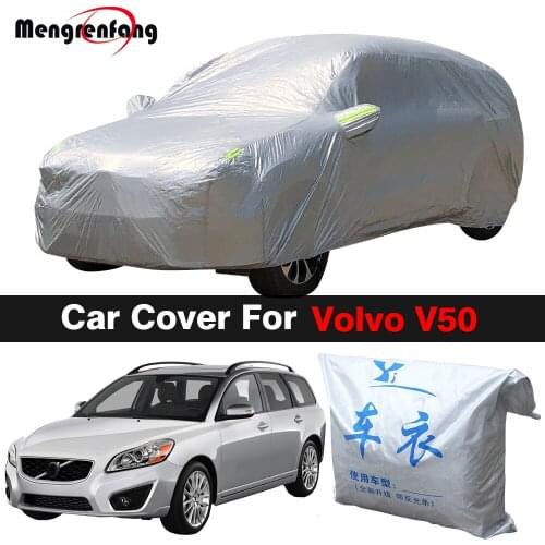 Outdoor Car Cover For Volvo V50 Auto Indoor Sun Shade Anti-UV Snow Rain Protection Cover Dustproof