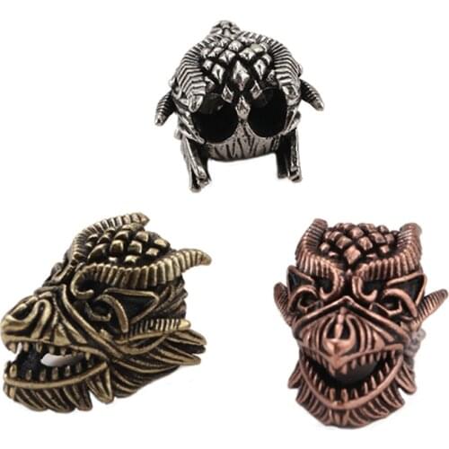 Paracord Beads for Jewelry Making Supplies vintage Faucet Dragon Spacer Beads Diy Bracelet Accessories Wholesale Lots Bulk