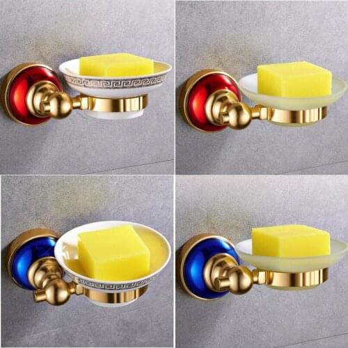 European Style Acrylic decoratio Anodizing Space Aluminum Soap holders,Glass/Ceramics Soap Dish , Bathroom Hardware Accessories