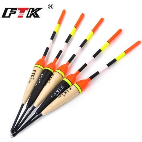 FTK Barguzinsky Fir Light On The Dark 5Pcs/Lot Fishing Float Length 19-23cm Float Weight 2g-6g For Carp Fishing
