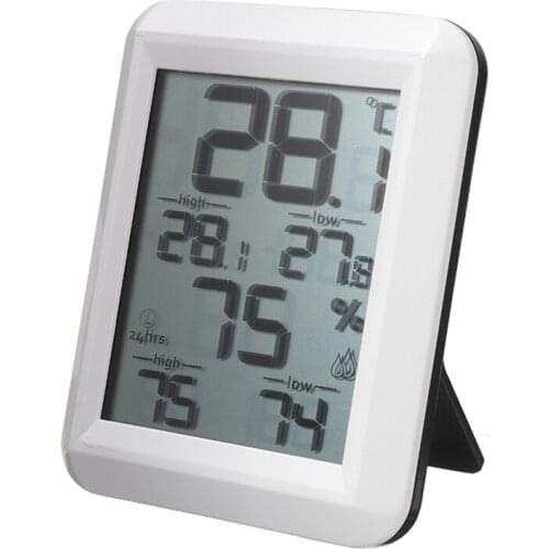 Indoor Room LCD Electronic Temperature Humidity Meter Digital Thermometer Hygrometer Weather Station For Baby Room Bedroom