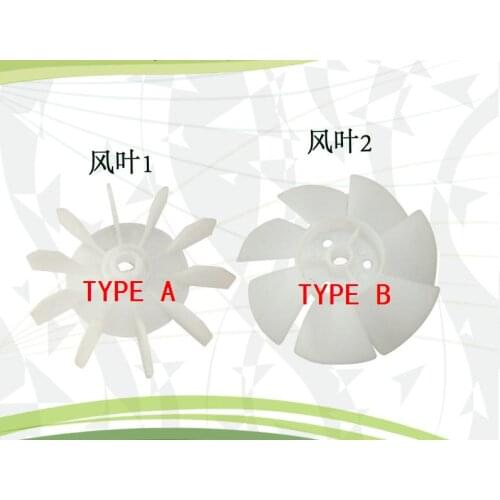 Machine Part Black Plastic 15mm Inner Diameter 8 Impeller Motor Fan Blade 2PCS