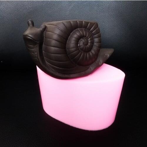 Cute Animal Cartoon Gardening flower pot making Silicone Mold 3D Snail flowerpot Desktop Concrete Planter Molds Cement Mould