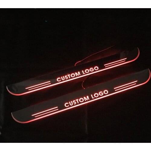 2PCS Door Acrylic Sill Plate Guard Light For Kia Cerato Forte Koup Pedal Pathway Welcome Car Scuff Led Lights