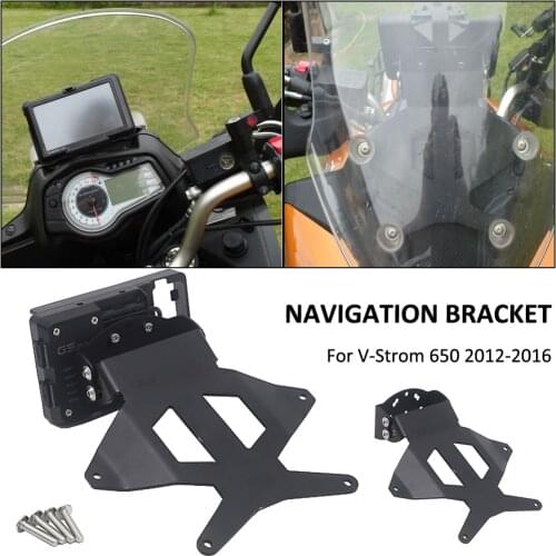 New Motorcycle For SUZUKI V-STROM 650 XT DL 650 Vstrom 2012-2016 Bracket Mobile Phone GPS Board Bracket Mobile Phone Holder USB