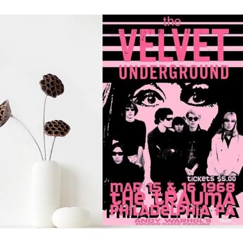 Posters and Prints Rock & Roll Music Band Velvet Underground Art Poster Canvas Painting Home Decor