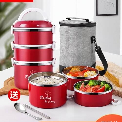 Portable Creative Lunch Box Stainless Steel Student Cutlery Lunch Box Food Container Bolsa Almuerzo Kitchen Supplies DI50FH