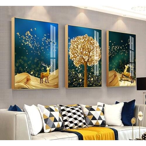 Luxury Aluminum Alloy Plexiglass Photo Frame Wall Hanging Frame for Living Room Sofa Background Decor Pictures Frames