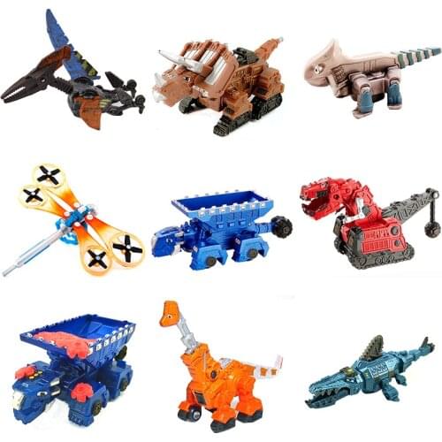 Xmas Dinotruxs Dinosaur Truck Rollodon TY Rux Dozer Skya Ton-Ton Scoot Pounder Garby Figures Gifts For Children Holiday Gift