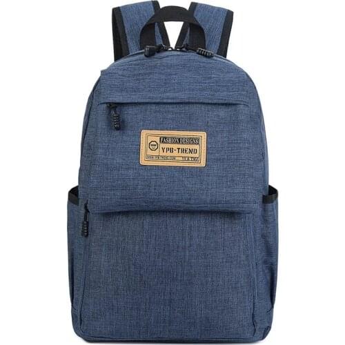 Backpack school new solid color women backpack Oxford cloth casual computer backpack men