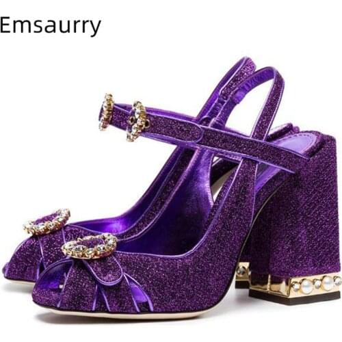 Round Crystal Buckle Gladiator Sandals Women Sexy Peep Toe Rhinestone High Heel Luxury Velvet 2020 Chic Summer Shoes Woman