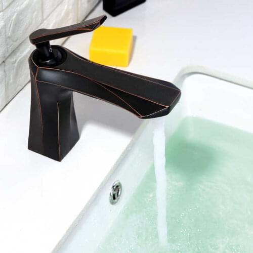 Basin of washing modern shower faucets mixer hot water and cold black can sink single bathroom faucet holes