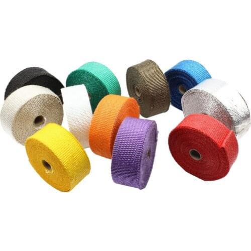 2.5CM*15M Motorcycle Exhaust Thermal Tape Header Heat Wrap Manifold Insulation Roll Resistant Earthquake and heat resistance