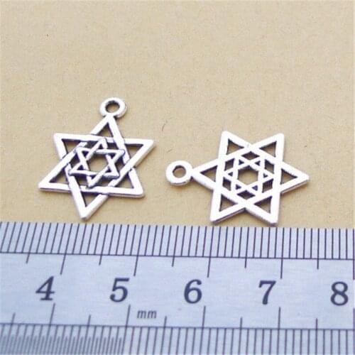 Star of David,sixpointed Star Charm Pendants Jewelry Making Finding DIY Bracelet Necklace Earring Accessories Handmade 5pcs
