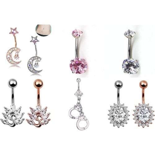 1PC Trendy Pendant Belly Button Rings Sexy Body Piercing Bars Piercings Navel Piercing Gothic Fashion Jewelry Wedding Jewelry