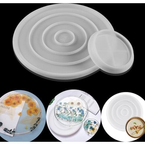 1pcs Round Shape Coaster Base Epoxy Silicone Mould Resin Molds DIY UV Resin Craft Home Decoration Jewelry Silicone Mould Tools