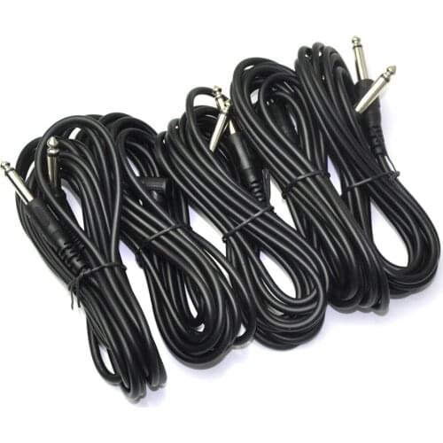 10Pcs 3m 10ft Guitar Instrument Cable Cord 1/4" Straight to Right Angle