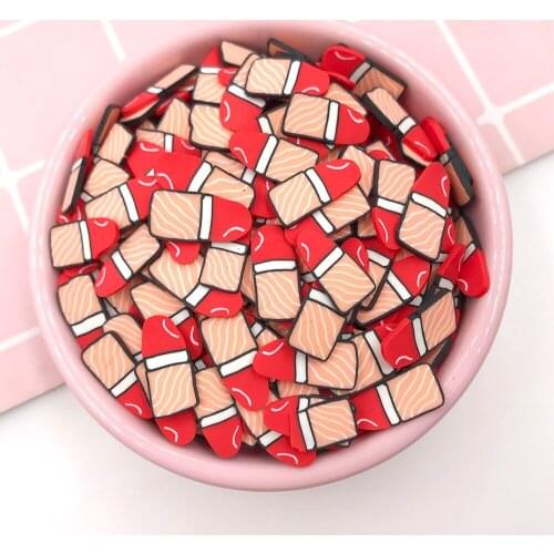 100g Red Lipstick Hot Clay Sprinkles for Crafts Making DIY Polymer Slice Slime Filling Material Nail Art Shaker Cards Decoration