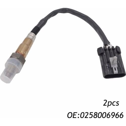 2PCS 0258006966 Oxygen Sensor O2 Lambda Sensor AIR FUEL RATIO SENSOR for Mazda 323 Chery B21 B23 BYD F0 Surui Tiggo