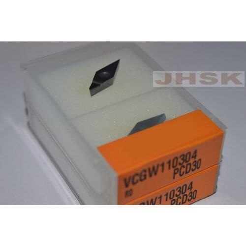 2pcs VCGW110304 PCD30 Used for Aluminum Polycrystalline diamond tools (PCD) cnc
