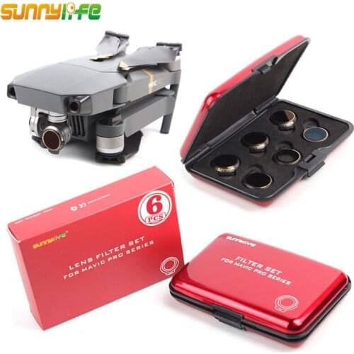 3/4/6pcs/set Multi-Layer Coating Film MCUV/CPL/ND4 ND8 ND16 ND32 Lens Filter Kit for DJI MAVIC PRO & PLATINUM & WHITE Drone part