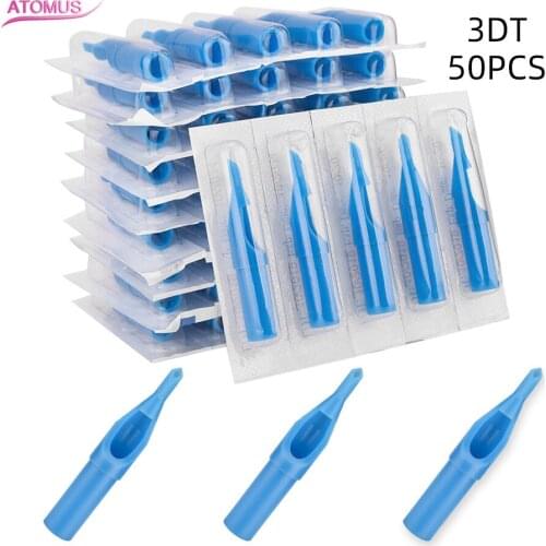 3dt Tattoo Tips Tube Nozzle Tips Buse Tatouage 50pcs Plastic Nozzles Tube Steril Permanent Makeup Tips Puntas Tatuaje Ponta