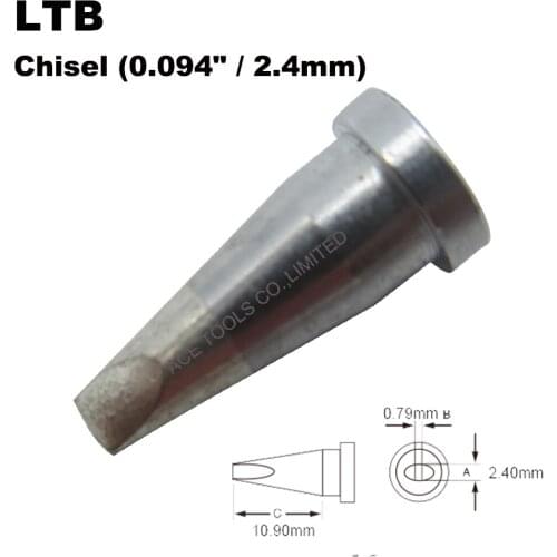 5 PCS Weller LTB Chisel 2.4mm 0.094" Soldering Tips for WP80 WSP80 WSFP8 WD1000 WD2000 WSD81 WS81 WSF81D8 WS81D5 Handle Iron Bit